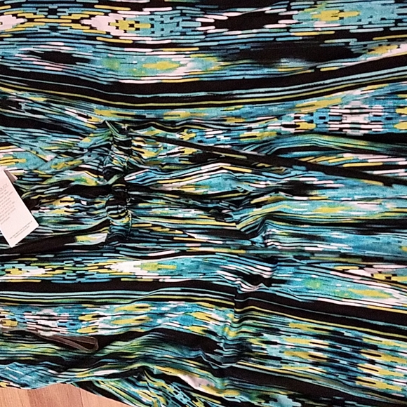 PHILOSOPHY DRESS MAXI SLEEVELESS TURQUOISE BLUE 1X - Picture 7 of 8